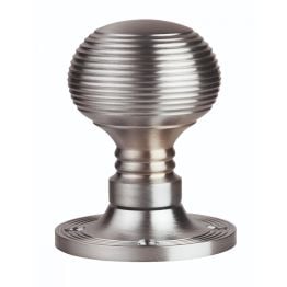 Queen Anne Mortice Rim Knob - Satin Chrome
