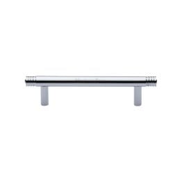 Heritage Brass Cabinet Pull Contour Design 96mm CTC Polished Chrome finish