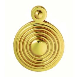 Queen Anne Covered Escutcheon - Polished Brass