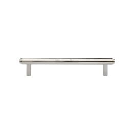 Heritage Brass Cabinet Pull Stepped Design 128mm CTC Polished Nickel finish