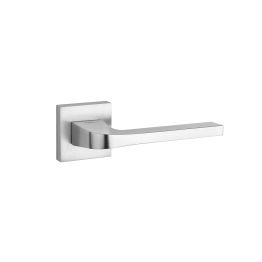 Tupai Rapido CurvaLine Valbona Lever Door Handle on Square Rose - Satin Chrome