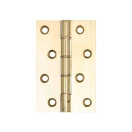 Double Phosphor Bronze Washered Hinge 102x67x3.5mm Polished Brass - By Frelan Hardware - J7012PB