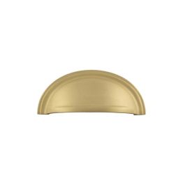 Burlington Cup Pulls Satin Brass - By Frelan Hardware - BUR423SB