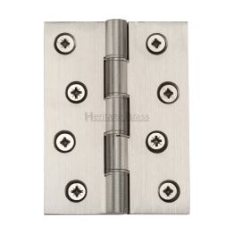 Heritage Brass Hinge Brass with Phosphor Washers 4" x 3" Satin Nickel finish