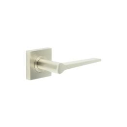 Knightsbridge Door Handle on Square Plain Rose Satin Nickel - By Frelan Hardware - BUR20KIT318