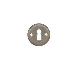 Millhouse Brass Solid Brass Open Key Hole Escutcheons - Satin Nickel