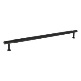 Millhouse Brass Eiffel Knurled T-Bar Cabinet Pull Handle 320mm - Matt Black