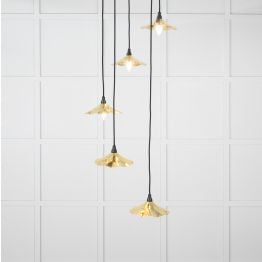 Smooth Brass Flora Cluster Pendant