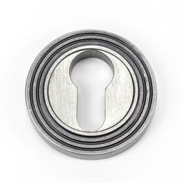 Pewter Round Euro Escutcheon (Beehive Rose)