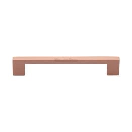Heritage Brass Cabinet Pull Metro Design 160mm CTC Satin Rose Gold Finish