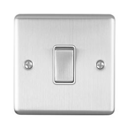 Eurolite Enhance Decorative 1 Gang Switch Satin Stainless Steel