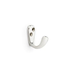 Alexander & Wilks - Victorian Single Robe Hook - Polished Nickel