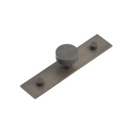 Thaxted Cupboard Knobs 30mm Plain Backplate Dark Bronze - By Frelan Hardware - HOX-230DB-5090DB