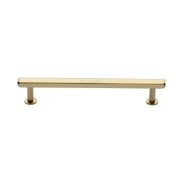 Heritage Brass Cabinet Pull Hexagon Design with 16mm Rose 160mm CTC Polished Brass finish