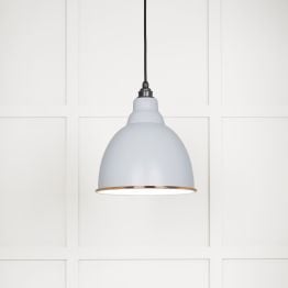 White Gloss Brindley Pendant in Birch