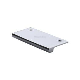 Heritage Brass EPT Edge Pull Cabinet Handle 100mm Polished Chrome finish