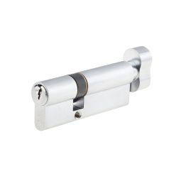 Jedo Euro Profile Offset Cylinders & Turns 40x35mm Satin Chrome - By Frelan Hardware - JL-4035EPCTSC