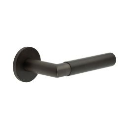 CR-102 Dark Bronze Sprung Round Rose Door Handle - By Frelan Hardware - CR-102A1DB
