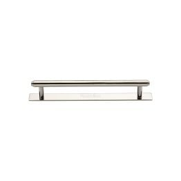 Heritage Brass Cabinet Pull Step Design with Plate 96mm CTC Polished Nickel Finish