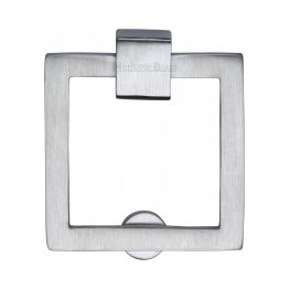 Heritage Brass Square Drop Pull Satin Chrome finish