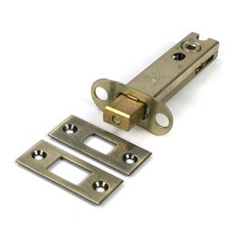 Aged Brass 4" Heavy Duty Tubular Deadbolt