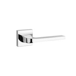 Tupai Rapido CurvaLine Valbona Lever Door Handle on Square Rose - Bright Polished Chrome