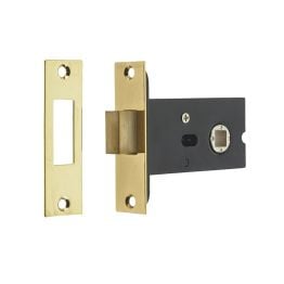 Jedo Box Deadbolts 76mm with 5mm Spindle Polished Brass - By Frelan Hardware - JL190PB