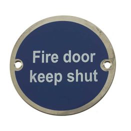 Stainless Steel Fire Door Keep Shut 75mm Polished Stainless Steel - By Frelan Hardware - JS100PSS