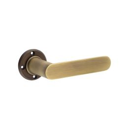 Kensington Door Handles No Rose Antique Brass - By Frelan Hardware - BUR25AB