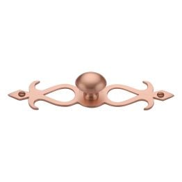 Heritage Brass Cabinet Knob Oval/Backplate Design 32mm Satin Rose Gold finish