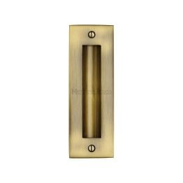 Flush Pull Handle 6" Antique Brass finish