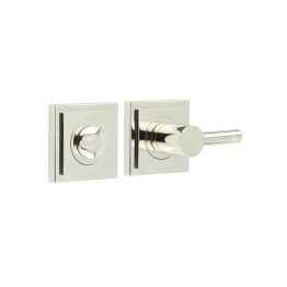 Burlington Easy Turn & Release Square Stepped Rose Polished Nickel - By Frelan Hardware - BUR-82PN-152PN