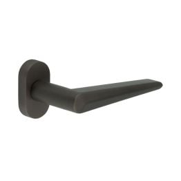 CR-107 Dark Bronze Multi Point Oval Rose Door Handle - By Frelan Hardware - CR-107C4DB