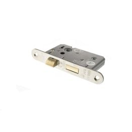 Atlantic Radius Corner Bathroom Lock [CE] 2.5" - Polished Nickel