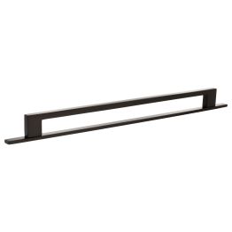 Millhouse Brass Empire Slim Cabinet Pull Handle on Backplate 320mm - Urban Dark Bronze