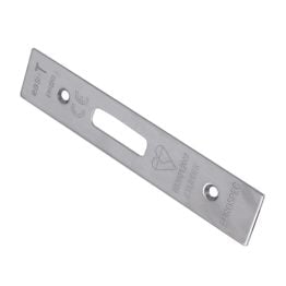 Easi T Forend Strike & Fixing Pack To Suit Euro Profile Bs Cylinder Deadlock-Satin Stainless Steel-Square Forend - Satin Stainless Steel