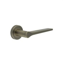 Geo Door Handle in Antique Brass - By Frelan Hardware - JV851AB