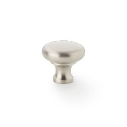 Alexander & Wilks - Wade Round Cupboard Knob - Satin Nickel - 32mm