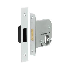Jedo Oval Profile Deadlocks 76mm Satin Chrome - By Frelan Hardware - JL1063SC