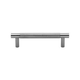 Heritage Brass Cabinet Pull Partial Knurl Design 96mm CTC Polished Nickel finish