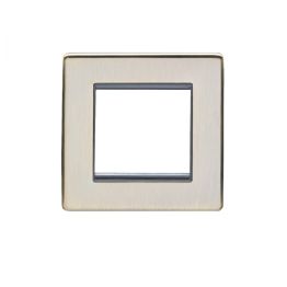 Eurolite Concealed 3mm 2 Gang Module Frame Antique Brass
