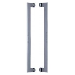 Heritage Brass Back to Back Door Pull Handle Apollo Design 460mm Polished Chrome Finish
