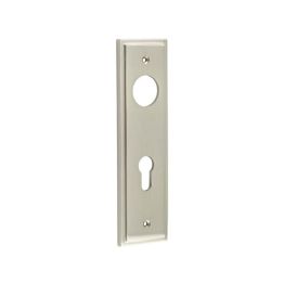 Burlington II Lever Plate Choices Din Euro Satin Nickel - By Frelan Hardware - BUR455SN