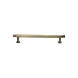 Heritage Brass Cabinet Pull Contour Design with 16mm Rose 96mm CTC Antique Brass finish