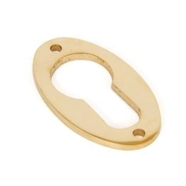 Polished Brass Oval Euro Escutcheon