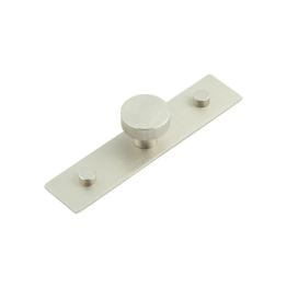 Thaxted Cupboard Knobs 30mm Plain Backplate Satin Nickel - By Frelan Hardware - HOX-230SN-5090SN