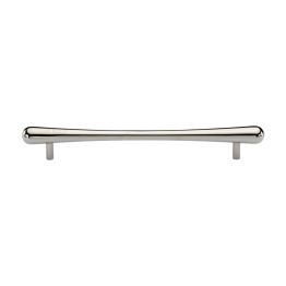 Heritage Brass Cabinet Pull T-Bar Raindrop Design 192mm CTC Polished Nickel Finish