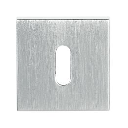 Tupai Rapido Curva/QuadraLine Key Escutcheons on Square Rose - Satin Chrome
