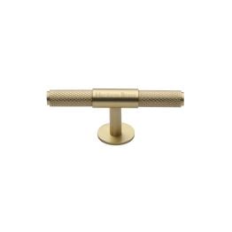 Heritage Brass Cabinet Knob Knurled Fountain Design 60mm Satin Brass finish