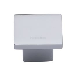Heritage Brass Cabinet Knob Classic Square Design 40mm Polished Chrome finish